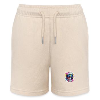 Ski Ski Goggles Skull - Stanley/Stella MINI BOLTER Organic Teen Jogging Shorts - soft Ecru - Front