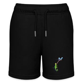 Die Libelle und das Chamäleon - Stanley/Stella Teenager Bio-Joggingshorts MINI BOLTER - Schwarz - Vorne