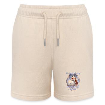 Fuchs Bibelvers Christlich - Stanley/Stella Teenager Bio-Joggingshorts MINI BOLTER - Natur - Vorne