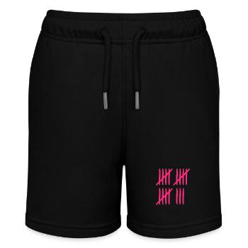 18. Geburtstag Strichliste - Stanley/Stella Teenager Bio-Joggingshorts MINI BOLTER - Schwarz - Vorne
