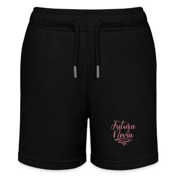 Futura Novia Girlfriend Engagement Wedding Gift - Stanley/Stella MINI BOLTER Organic Teen Jogging Shorts - black - Front