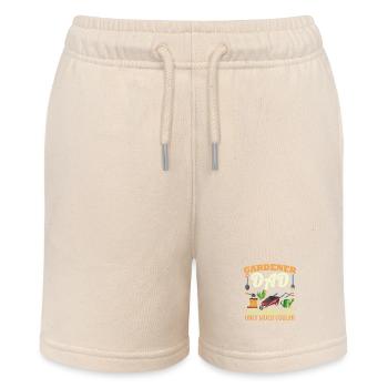 Gärtner Vater wie ein normaler Vater nur viel - Stanley/Stella Teenager Bio-Joggingshorts MINI BOLTER - Natur - Vorne