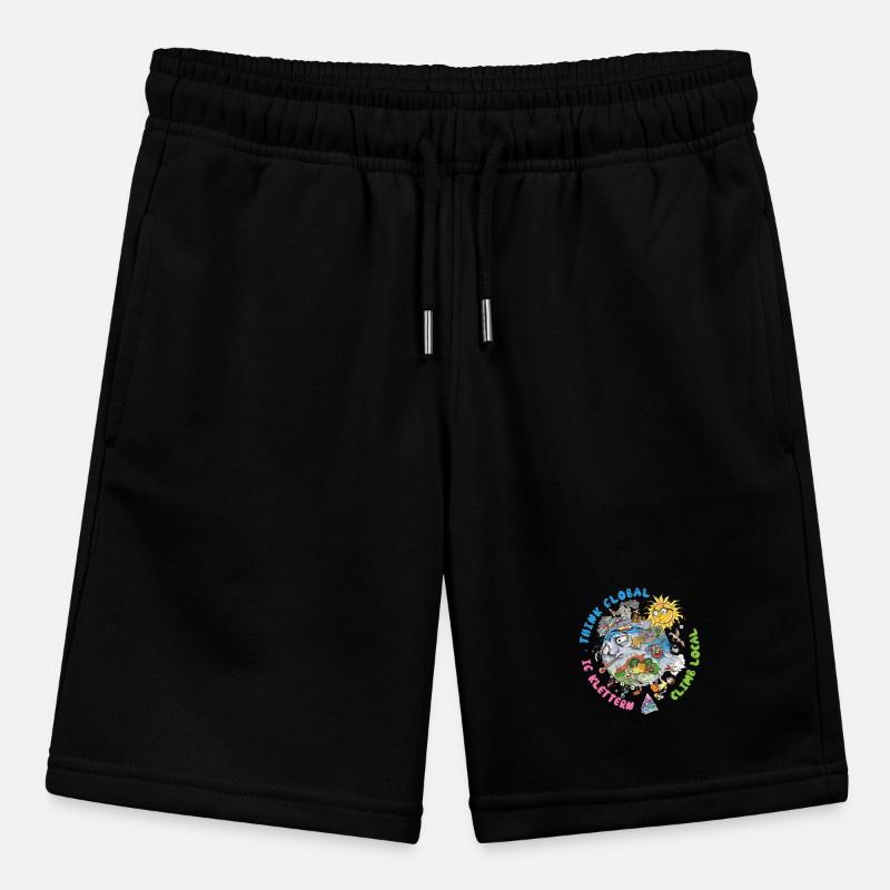 Think Global Climb Local Bright Background Stanley/Stella MINI BOLTER Organic Teen Jogging Shorts
