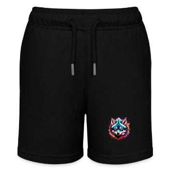 Wolf Tattoo - Stanley/Stella MINI BOLTER Organic Teen Jogging Shorts - black - Front