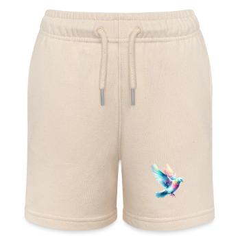 Rainbow Flight: Flying Dove - Stanley/Stella MINI BOLTER Organic Teen Jogging Shorts - soft Ecru - Front
