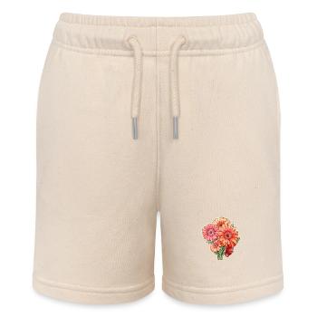 Gerbera Daisies 4 Blüten - Stanley/Stella Teenager Bio-Joggingshorts MINI BOLTER - Natur - Vorne