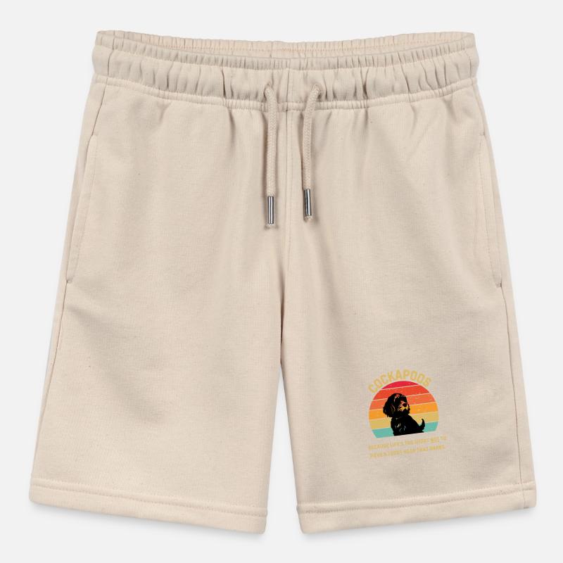 Cockapoo Retro Sunset Stanley/Stella MINI BOLTER Organic Teen Jogging Shorts