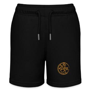 Lebensbaum Zen Buddha Enjoy life spirituell - Stanley/Stella Teenager Bio-Joggingshorts MINI BOLTER - Schwarz - Vorne