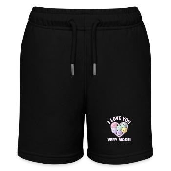 Liebe durch Mochi ausdrücken - Stanley/Stella Teenager Bio-Joggingshorts MINI BOLTER - Schwarz - Vorne