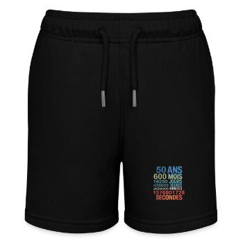 50 Ans – 600 Mois, 18250 Jours, 1,5 Milliard - Stanley/Stella Teenager Bio-Joggingshorts MINI BOLTER - Schwarz - Vorne