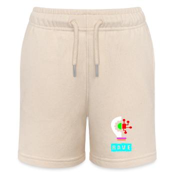 Rave-Glühbirne - Stanley/Stella Teenager Bio-Joggingshorts MINI BOLTER - Natur - Vorne