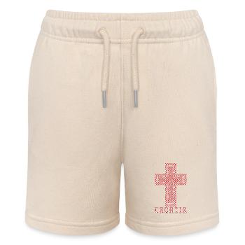 Croatie Croix drapeau patriotisme Vintage Gloire cheveux - Short bio MINI BOLTER Stanley/Stella Ado - écru doux - Devant