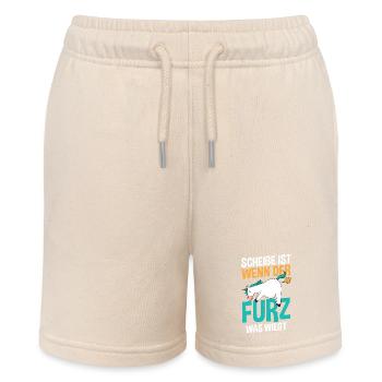 Shit Is When The Fart Weighs What - Stanley/Stella MINI BOLTER Organic Teen Jogging Shorts - soft Ecru - Front