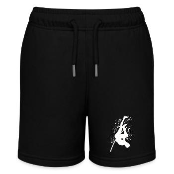 Stabhochspringer Kids Stabhochsprung - Stanley/Stella Teenager Bio-Joggingshorts MINI BOLTER - Schwarz - Vorne