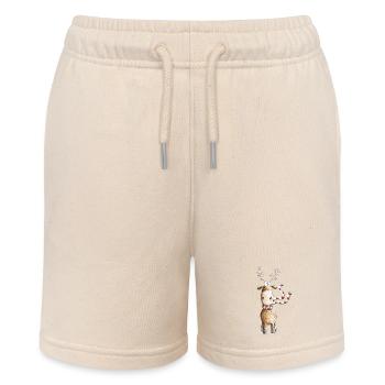 Witziges Rentier I Weihnachten Fun Comic Geschenk - Stanley/Stella Teenager Bio-Joggingshorts MINI BOLTER - Natur - Vorne