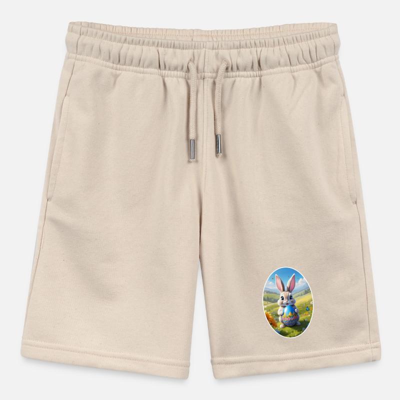 Easter Bunny with Egg, Oval Stanley/Stella MINI BOLTER Organic Teen Jogging Shorts
