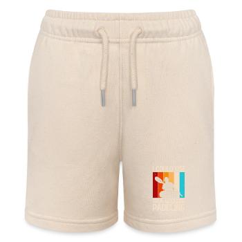 Humor Paddle Paddleboard für Amateure - Stanley/Stella Teenager Bio-Joggingshorts MINI BOLTER - Natur - Vorne