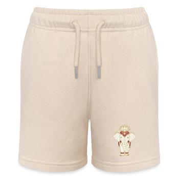 Golden mandala elephant and lotus - Stanley/Stella MINI BOLTER Organic Teen Jogging Shorts - soft Ecru - Front