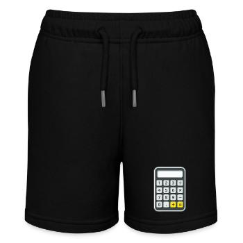 Taschenrechner Kostüm Karneval Fasching Nerd  - Stanley/Stella Teenager Bio-Joggingshorts MINI BOLTER - Schwarz - Vorne