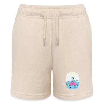 War-Squid - Stanley/Stella MINI BOLTER Organic Teen Jogging Shorts - soft Ecru - Front