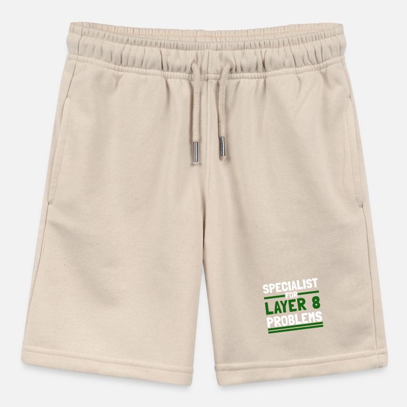 Computer Computer Work Funny Sayings Layer 8 Stanley/Stella MINI BOLTER Organic Teen Jogging Shorts