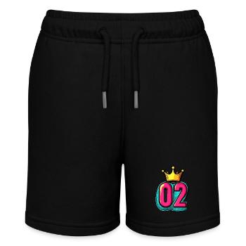 2 Number Crown - Stanley/Stella MINI BOLTER Organic Teen Jogging Shorts - black - Front