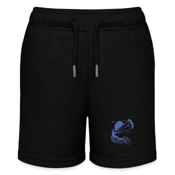 Kitesurfer in Aktion Silhouette - Stanley/Stella Teenager Bio-Joggingshorts MINI BOLTER - Schwarz - Vorne