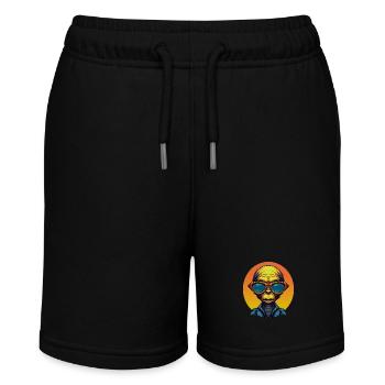 Cool Alien in Sunset: Casual Extraterrestrial - Stanley/Stella MINI BOLTER Organic Teen Jogging Shorts - black - Front
