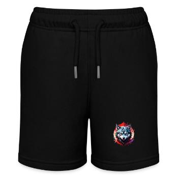 Wolf Tattoo - Stanley/Stella MINI BOLTER Organic Teen Jogging Shorts - black - Front