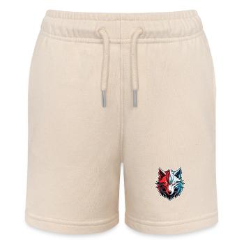Wolf Tattoo - Stanley/Stella MINI BOLTER Organic Teen Jogging Shorts - soft Ecru - Front