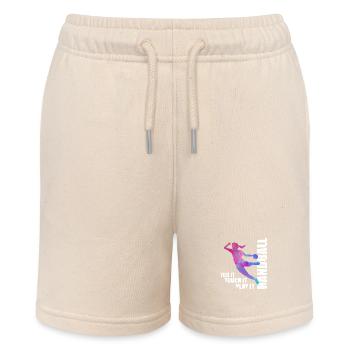 Frauen und Mädchen Handball Geschenkidee - Stanley/Stella Teenager Bio-Joggingshorts MINI BOLTER - Natur - Vorne