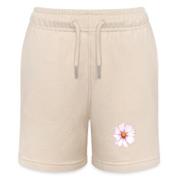 White Flower - Stanley/Stella MINI BOLTER Organic Teen Jogging Shorts - soft Ecru - Front