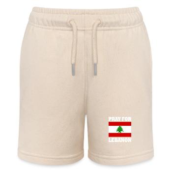 Pray for lebanon - Stanley/Stella Teenager Bio-Joggingshorts MINI BOLTER - Natur - Vorne