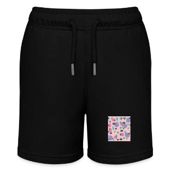 Motif de crème glacée, de cœurs et de planètes - Short bio MINI BOLTER Stanley/Stella Ado - noir - Devant