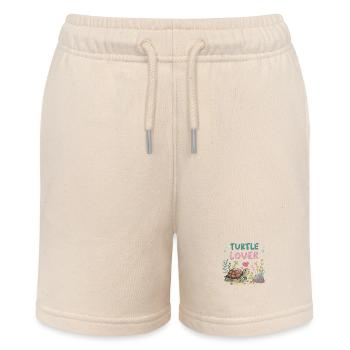 Turtle lovers - Stanley/Stella MINI BOLTER Organic Teen Jogging Shorts - soft Ecru - Front