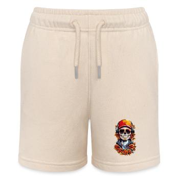 Sugar Skull - Stanley/Stella MINI BOLTER Organic Teen Jogging Shorts - soft Ecru - Front