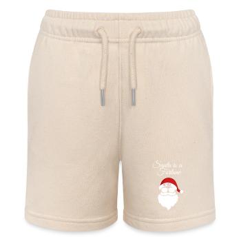 Fortuna T-Shirt, Santa is a Fortune! - Stanley/Stella MINI BOLTER Organic Teen Jogging Shorts - soft Ecru - Front