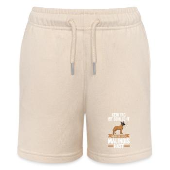 Belgischer Schäferhund Hund Malinois - Stanley/Stella Teenager Bio-Joggingshorts MINI BOLTER - Natur - Vorne