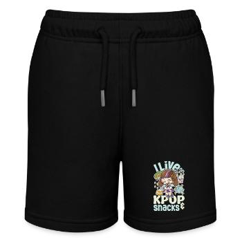 Modisches Korean Motiv für K-Pop Fans Geschenkidee - Stanley/Stella Teenager Bio-Joggingshorts MINI BOLTER - Schwarz - Vorne