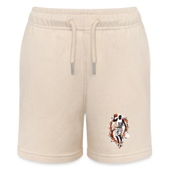Dynamic Basketball Free Throw Basketball Player - Stanley/Stella MINI BOLTER Organic Teen Jogging Shorts - soft Ecru - Front