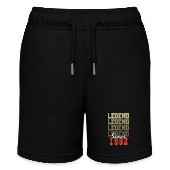 Vintage-Geschenk zum 32. Jahrestag, geboren vor einem Monat im Jahr 1992 - Stanley/Stella Teenager Bio-Joggingshorts MINI BOLTER - Schwarz - Vorne