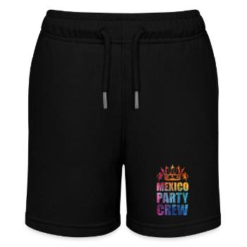 Mexiko Party Crew Spruch - Stanley/Stella Teenager Bio-Joggingshorts MINI BOLTER - Schwarz - Vorne