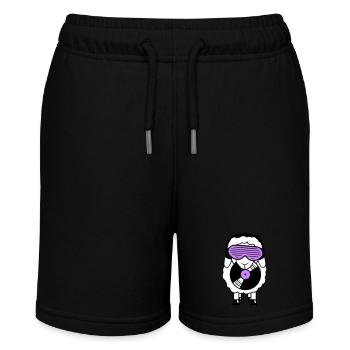 Cool DJ Schaf Schallplatte Party Club Musik Spaß - Stanley/Stella Teenager Bio-Joggingshorts MINI BOLTER - Schwarz - Vorne