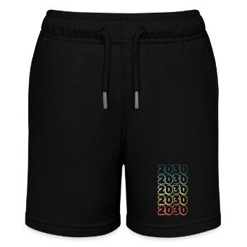 2030 - Stanley/Stella Teenager Bio-Joggingshorts MINI BOLTER - Schwarz - Vorne