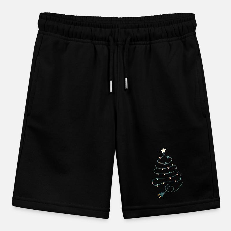 Christmas Tree String Lights Design Stanley/Stella MINI BOLTER Organic Teen Jogging Shorts