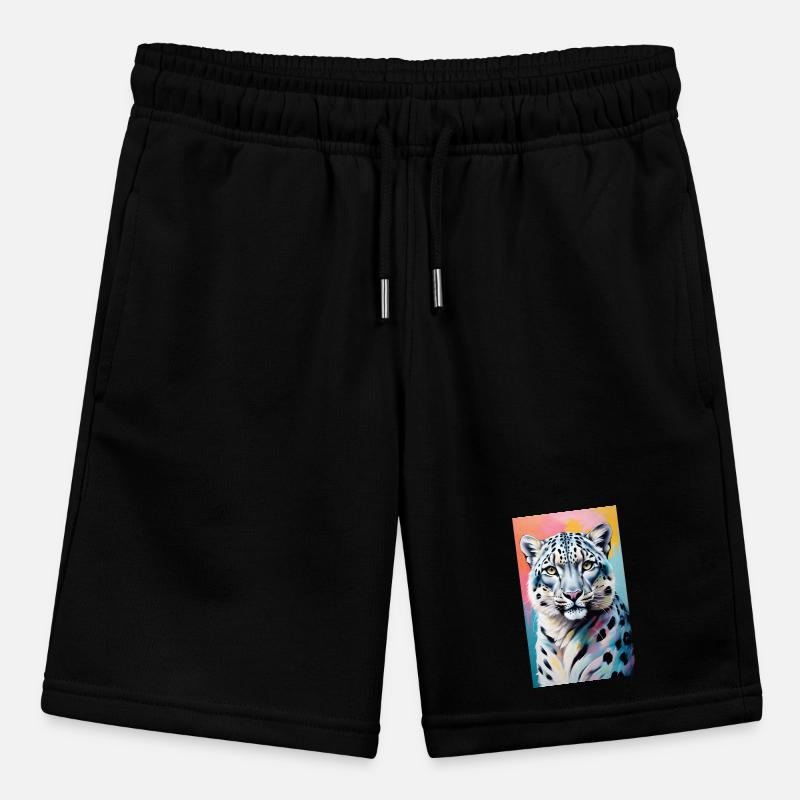 Schneeleopard | Leopard | Raubtier Stanley/Stella Teenager Bio-Joggingshorts MINI BOLTER
