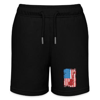 4. Juli USA Ukulele - Stanley/Stella Teenager Bio-Joggingshorts MINI BOLTER - Schwarz - Vorne