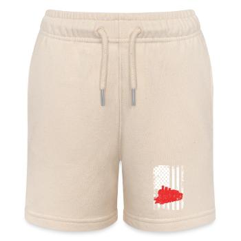 U.S. Patriotic Railroad Worker - Stanley/Stella MINI BOLTER Organic Teen Jogging Shorts - soft Ecru - Front