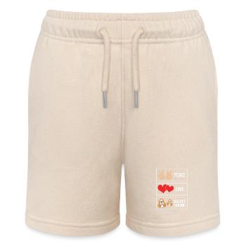 Basset Hound - Stanley/Stella MINI BOLTER Organic Teen Jogging Shorts - soft Ecru - Front