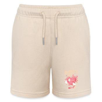 Daddys Girl Retro Herz Niedliche Rosa Familie - Stanley/Stella Teenager Bio-Joggingshorts MINI BOLTER - Natur - Vorne